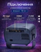 Смарт проектор домашний кинотеатр портативный HD Android 4k Wi-Fi для дома совместимый с HDMI USB смартфон со встроенной колонкой - изображение 2