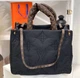 Сумка з принтом Louis Vuitton большая дутая женская черная (sl536) - изображение 3