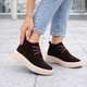Женские демисезонные ботинки ITstyle из натуральной замши Коричневые 38 (70013) - изображение 5