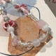 Брелок-подвеска для телефона Hello Kitty с бусинами и жемчугом, розовый, 15 см - изображение 3