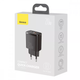 Сітчасте зарядне пристрій Baseus Compact Quick Charger 20W QC+PD 1Type-C + 1USB Чорний - зображення 3