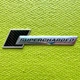 Эмблема шильдик логотип значок Supercharger наклейка на крылья Аudi ХРОМ С КАРБОНОМ (1шт) 4F0 853 601 - изображение 5