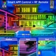Вулична світлодіодна стрічка RGB 30 м IP68, водонепроникна з керуванням по Bluetooth і пультом, музичне підсвічування для саду, - зображення 6