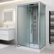 Гидромассажный бокс Ko&Po 715 120x80 см White прямоугольный на низком поддоне, левосторонний, матовое стекло, раздвижная дверь - изображение 1