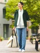 Ветровка с капюшоном женская Uniqlo 599136908 L Зеленая (1159854527) - изображение 3
