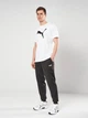 Футболка спортивная длинная мужская Puma Essentials Foundation 68254002 M White с принтом (4067983393174) - изображение 3