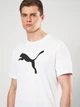 Футболка спортивная длинная мужская Puma Essentials Foundation 68254002 XL White с принтом (4067983393129) - изображение 4