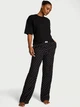 Фланелева піжама (футболка + штани) Victoria's Secret Flannel Short-Sleeve Long Tee-Jama Set S Regular Чорний (29978143D) - изображение 1