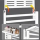 Електрична сушка для рушників з полицею настінна електросушарка з 4 гачками Біла (LM026) - зображення 8