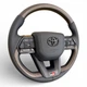 Руль для Toyota Land Cruiser 200, Prado 150. GR. В стиле LC300. С подогревом. Коричневое дерево. Подушка из кожи - черный логотип. В сборе. - изображение 2