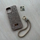 Чохол 3в1 для iPhone 13 Bingo Crystal золотий — кейс, лінзи на камеру та браслет - изображение 1