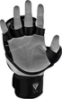 Тренировочные перчатки RDX GRAPPLING GLOVES REX T6 PLUS черный, синий, белый Уни L - изображение 2
