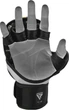 Тренировочные перчатки RDX GRAPPLING GLOVES REX T6 PLUS черный, синий, белый Уни L - изображение 8