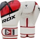 Боксерские перчатки RDX BOXING GLOVES BGR-F7 белый, красный Уни 10 унций - изображение 1