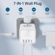 Зарядное устройство Sameriver 7-в-1 с USB-портом Cube, 3 розетки и 1 USB-порт типа A с 3 USB-портами типа C - изображение 2