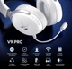Бездротові ігрові навушники Mchose V9 Pro з мікрофоном, 2.4G + Bluetooth, 7.1 Surround Sound, White - изображение 4