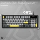 Клавиатура игровая проводная Ajazz AF-BGY-98 USB Black-Gray-Yellow - изображение 7