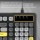 Клавиатура игровая проводная Ajazz AF-BGY-98 USB Black-Gray-Yellow - изображение 9