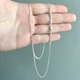 Серебряная женская цепочка 50 см панцирная с огранкой, 2 мм, 925 проба (503) - изображение 5