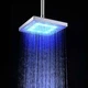 Лійка для верхнього душу 150 мм з підсвіткою, LED Shower head квадратна насадка для тропічного душу - зображення 4
