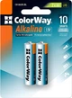 Батарейка AA/LR06 Лужна Power, СolorWay, BL (2шт.) - изображение 1