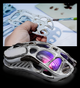 Игровая мышь GRAVASTAR Mercury M1 Pro с комбинированным подключением, RGB, 26000DPI, Battle Worn Edition-Silver Mist - изображение 7