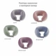 Ортопедическая дорожная подушка-бублик под шею Travel Pillow от Correct Shape, чехол велюр, цвет Фиолетовый, 28х27,5х14 см - изображение 5