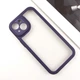 Прозорий силіконовий чохол з кольоровою на окантовкою на Apple iPhone 14 (6.1") (Purple) Epik (191356) - зображення 2