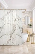 Штора для ванной комнаты SPAZIO MARBLE PEVA 200х200 см с 12 кольцами - изображение 5