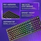 Бездротова клавіатура Proove Gaming Slicker Pro Black-purple ENG + UA, 6000mAh, Hot-Swap, RGB, 2.4GHz/Bluetooth/USB - изображение 7