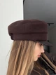 Картуз жіночий кепка з лаковим козирком One Size шоколадний - зображення 2