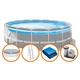 Каркасный бассейн Intex 26730 с фильтр-насосом 5678 л/час, лестницей, тентом и подстилкой, 488x122 см, 19114 л - изображение 2