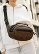 Сумка через плече жіноча бананка Sambag Flex шоколад 30 × 17 × 10 см (85351020) - зображення 3