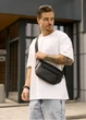 Велика чоловіча сумка на пояс бананка Sambag Tirso Max чорна 38 × 17 × 6 см (80341001m) - зображення 1
