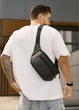 Велика чоловіча сумка на пояс бананка Sambag Tirso Max чорна 38 × 17 × 6 см (80341001m) - зображення 4