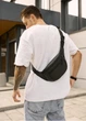 Велика чоловіча сумка на пояс бананка Sambag Tirso Max чорна 38 × 17 × 6 см (80341001m) - зображення 5