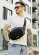 Сумка через плече бананка Sambag Flex чорна тканева 30 × 17 × 10 см (85351065m) - зображення 1