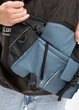 Чоловіча cумка-бананка під ноутбук Sambag Urban Pro чорно-синя 46 × 26 см (51411215m) - зображення 6