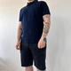Шорти чоловічі 2-нитка ТЕМНО-СИНІЙ СУПЕР БАТАЛ , р. 8XL - изображение 1