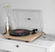 Виниловый проигрыватель Crosley C10 Natural Wood Hi-Fi, ручной проигрыватель для виниловых пластинок 33/45 об/мин, картридж Ortofon OM5e, антискейтинг, противовес тонарма, тяжелый диск, ременной привод + ПОДАРОК фонокорректор Pyle PP444 - изображение 1