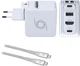 Мережевий зарядний пристрій AverMedia Core Go 2xUSB-C USB-A HDMI PD3.0 100 Вт Білий - зображення 1
