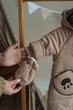 Демісезонний комбінезон для дитини "Little bear" від 12 до 18 місяців Осінньо-весняний комбінезон 80 см Brown (Vc19) - зображення 4