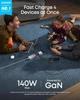 Мережевий зарядний пристрій Anker Laptop GaN Charger 140W 3xUSB-C PD3.1 1xUSB-A Display Cable Dark Grey (B26976Z1) американська вилка з перехідником - зображення 9