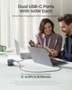 Мережевий зарядний пристрій Anker Laptop GaN Charger 140W 3xUSB-C PD3.1 1xUSB-A Display Cable Dark Grey (B26976Z1) американська вилка з перехідником - зображення 10