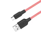 Дата кабель Hoco X21 Plus Silicone MicroUSB Cable (1m) Black / Red - изображение 2