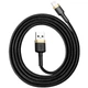 Дата кабель Baseus Cafule Lightning Cable 1.5A (2m) (CALKLF-C) Золотий / Чорний - зображення 2