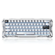 Ігрова дротова магнітна клавіатура GravaStar Mercury V60 Pro Deluxe Edition / Magnetic GravaStar UFO Switch / with Keycap Set / Chrome Silver - зображення 1