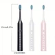 Розумна електрична зубна щітка для дорослих USB з 6 режимами, HD індикаторами, таймером 2 хв та сигналами кожні 30 с, з 4 насадками, м’яка щетина DuPont, чорна - зображення 2