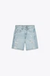 Джинсові шорти-бермуди trf з подертостями Zara 4060/205 XS Блакитні (0406020540032) - зображення 6