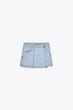 Джинсова спідниця-шорти на запах Zara 1416/023 XXS/32 Блакитні (0141602340632) - зображення 5